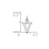 Load image into Gallery viewer, 14kw Cutout Letter V Initial Pendant
