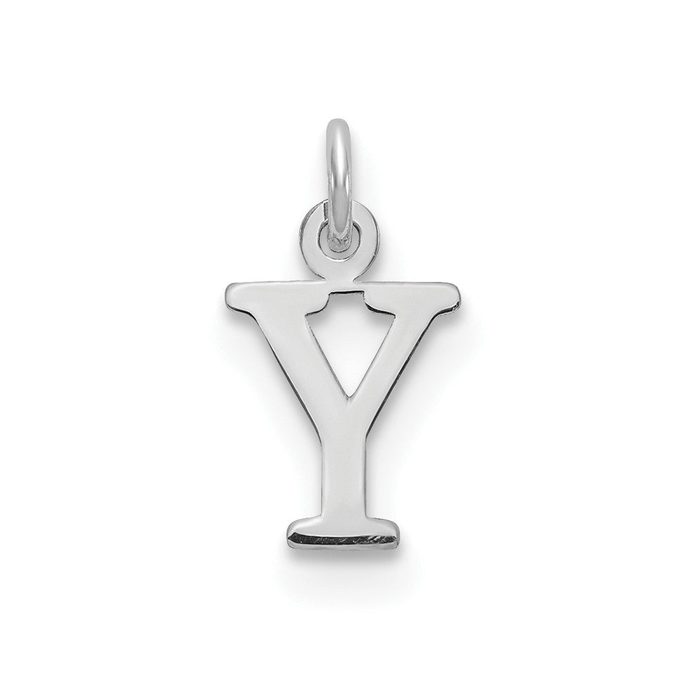 14kw Cutout Letter Y Initial Pendant