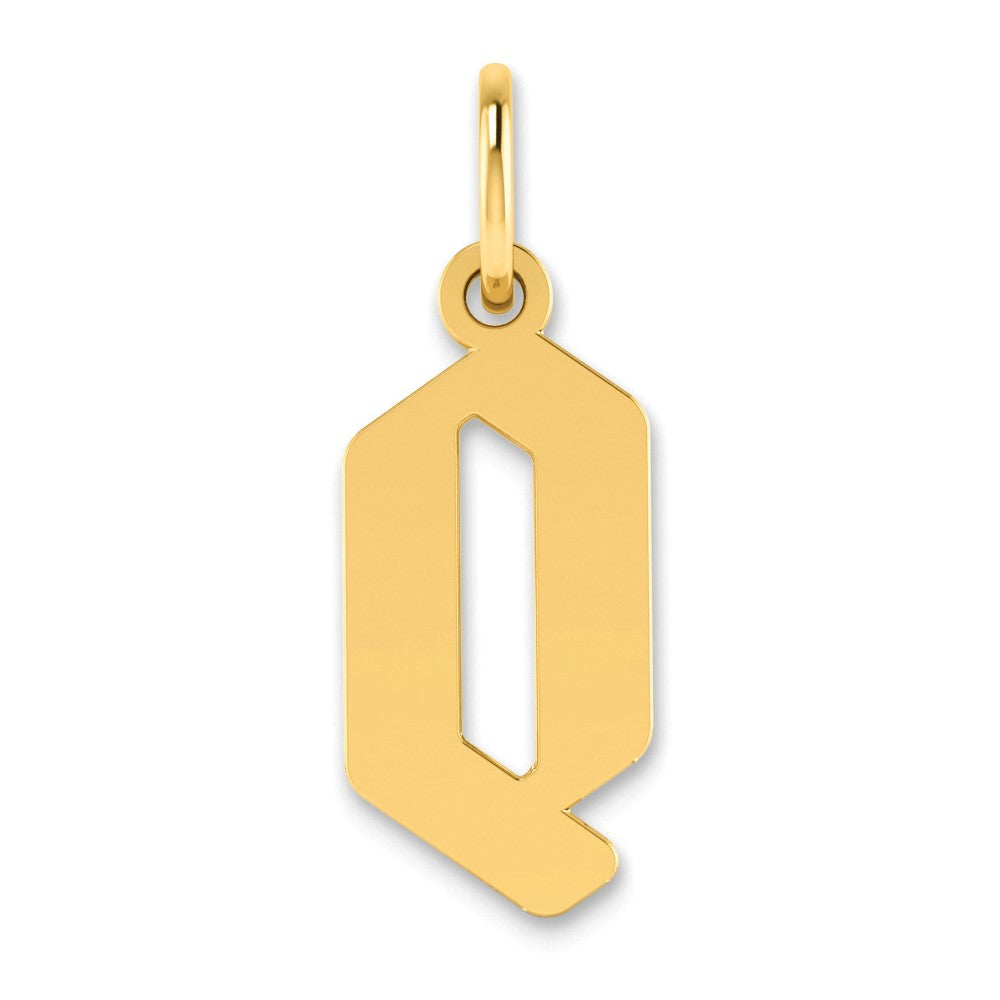 14KY Letter Q Initial Pendant