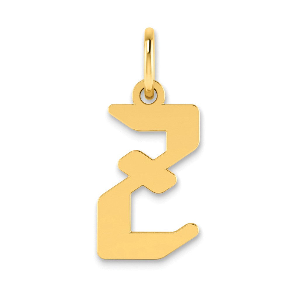 14KY Letter Z Initial Pendant