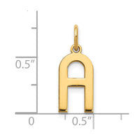 Load image into Gallery viewer, 14ky Letter A Initial Pendant
