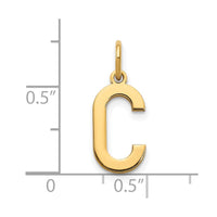 Load image into Gallery viewer, 14ky Letter C Initial Pendant
