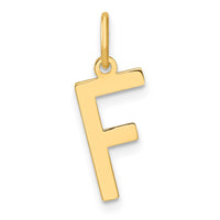 Load image into Gallery viewer, 14ky Letter F Initial Pendant
