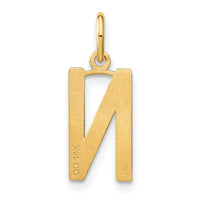 Load image into Gallery viewer, 14ky Letter N Initial Pendant
