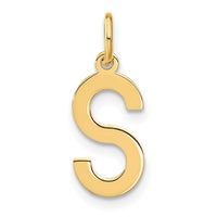Load image into Gallery viewer, 14ky Letter S Initial Pendant
