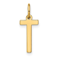 Load image into Gallery viewer, 14ky Letter T Initial Pendant
