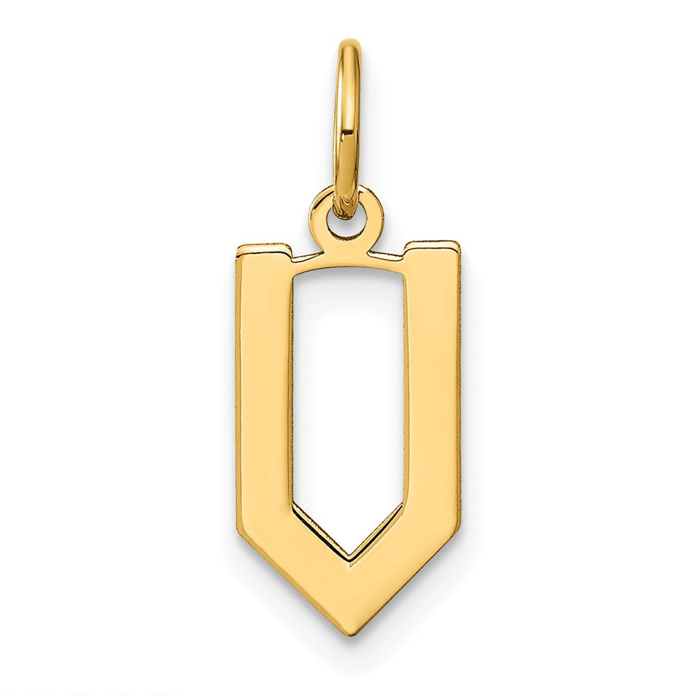 14ky Letter V Initial Pendant