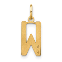 Load image into Gallery viewer, 14ky Letter W Initial Pendant
