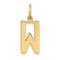 Load image into Gallery viewer, 14ky Letter W Initial Pendant

