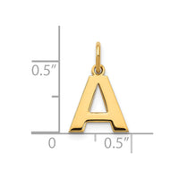 Load image into Gallery viewer, 14ky Letter A Initial Pendant
