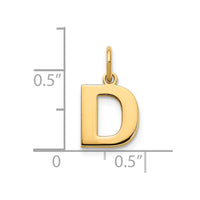 Load image into Gallery viewer, 14ky Letter D Initial Pendant

