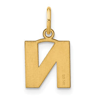 Load image into Gallery viewer, 14ky Letter N Initial Pendant
