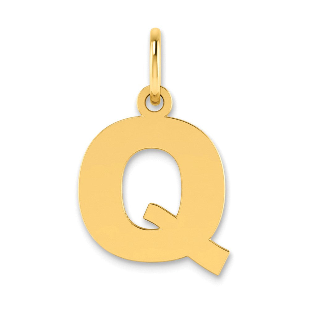 14ky Letter Q Initial Pendant