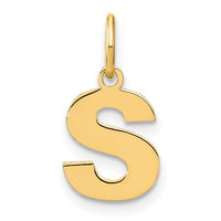 Load image into Gallery viewer, 14ky Letter S Initial Pendant
