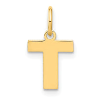 Load image into Gallery viewer, 14ky Letter T Initial Pendant

