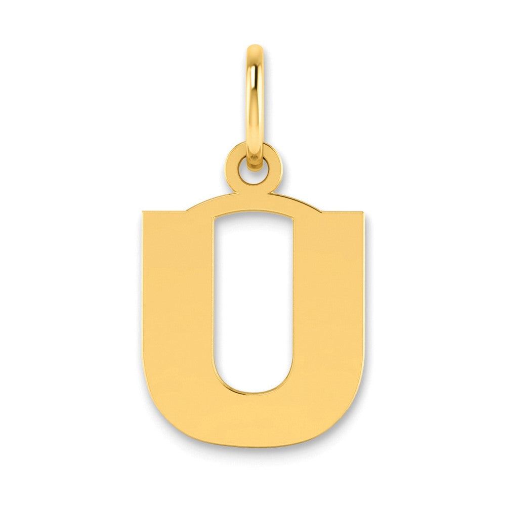 14ky Letter U Initial Pendant