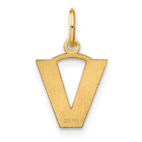 Load image into Gallery viewer, 14ky Letter V Initial Pendant
