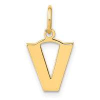 Load image into Gallery viewer, 14ky Letter V Initial Pendant

