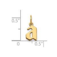 Load image into Gallery viewer, 14KY Lower case Letter A Initial Pendant
