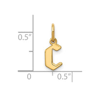 Load image into Gallery viewer, 14KY Lower case Letter C Initial Pendant
