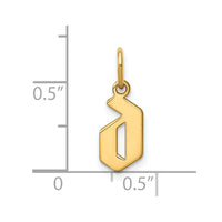 Load image into Gallery viewer, 14KY Lower case Letter D Initial Pendant

