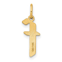 Load image into Gallery viewer, 14ky Lowercase Letter F Initial Pendant
