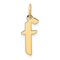 Load image into Gallery viewer, 14ky Lowercase Letter F Initial Pendant
