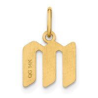 Load image into Gallery viewer, 14ky Lowercase Letter M Initial Pendant
