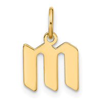 Load image into Gallery viewer, 14ky Lowercase Letter M Initial Pendant
