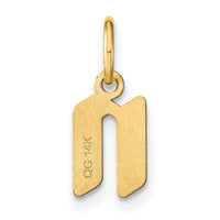 Load image into Gallery viewer, 14ky Lowercase Letter N Initial Pendant
