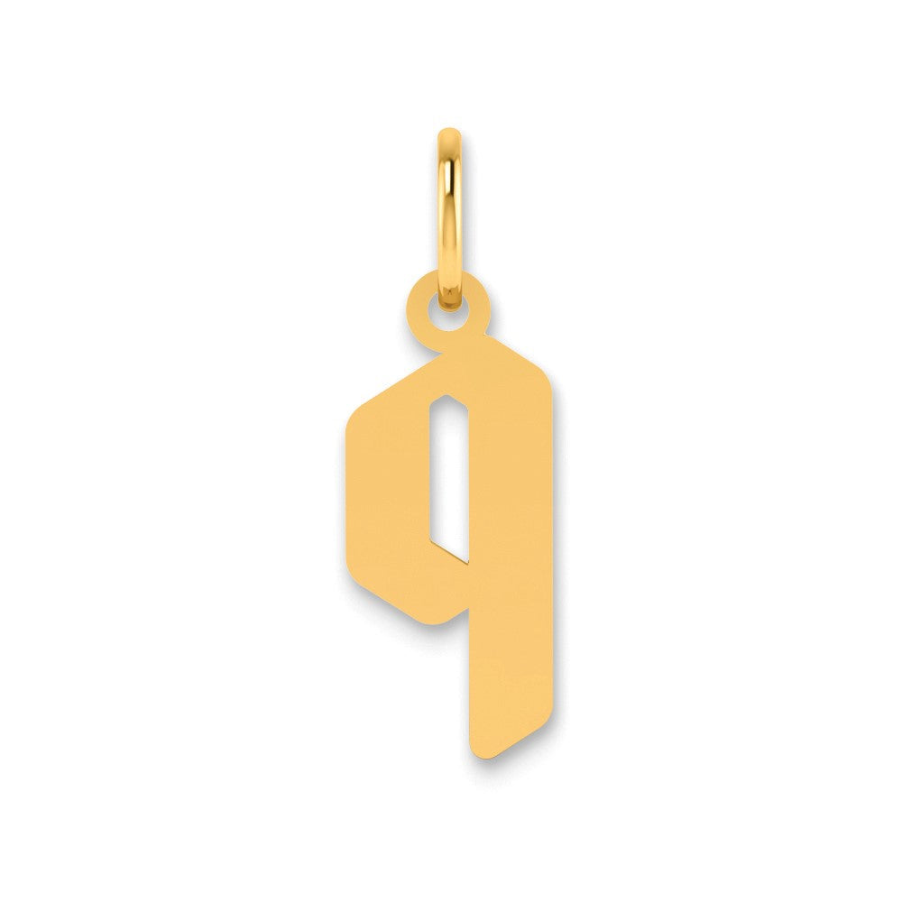 14ky Lowercase Letter Q Initial Pendant