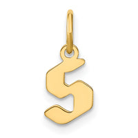 Load image into Gallery viewer, 14ky Lowercase Letter S Initial Pendant

