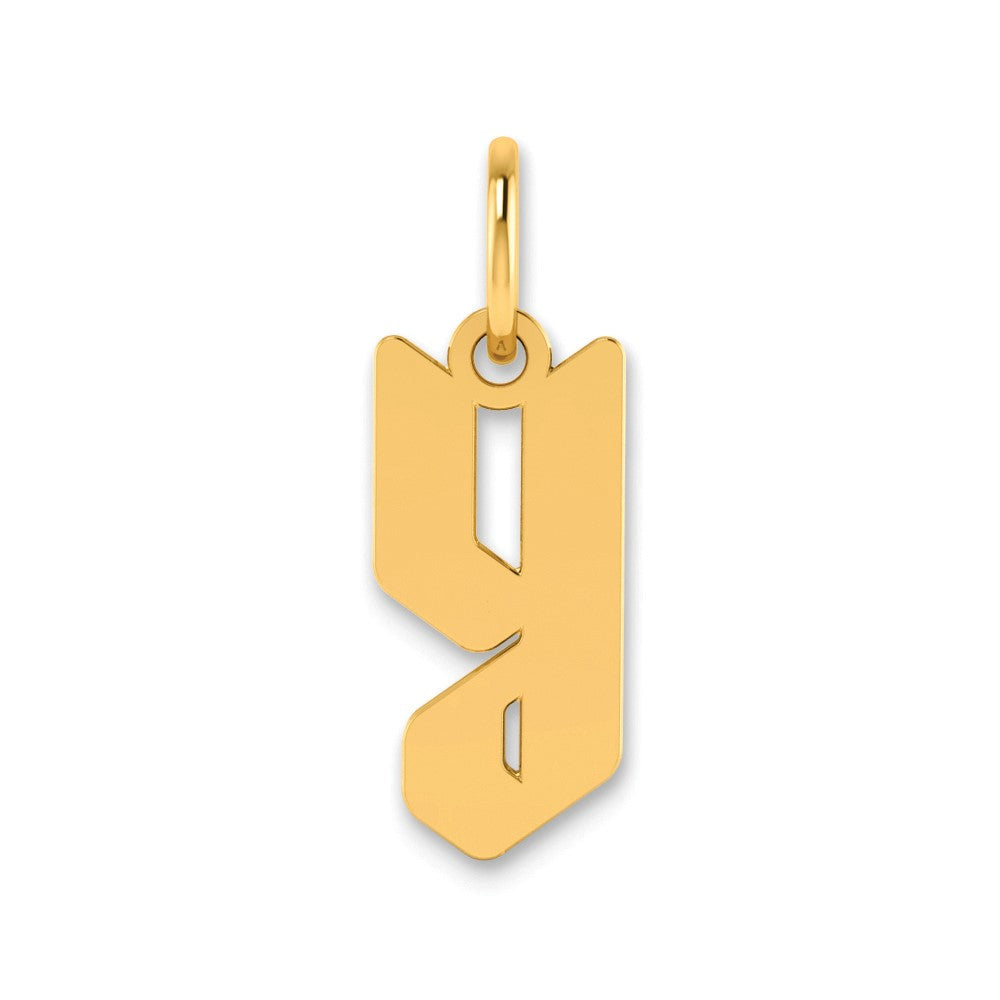 14ky Lowercase Letter Y Initial Pendant
