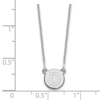 Load image into Gallery viewer, 14kw Tiny Circle Block Letter D Initial Necklace
