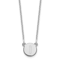 Load image into Gallery viewer, 14kw Tiny Circle Block Letter I Initial Necklace
