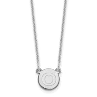 Load image into Gallery viewer, 14kw Tiny Circle Block Letter O Initial Necklace
