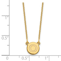 Load image into Gallery viewer, 14KY Tiny Circle Block Letter O Initial Necklace
