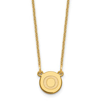 Load image into Gallery viewer, 14KY Tiny Circle Block Letter O Initial Necklace
