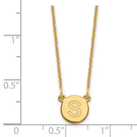 Load image into Gallery viewer, 14KY Tiny Circle Block Letter S Initial Necklace
