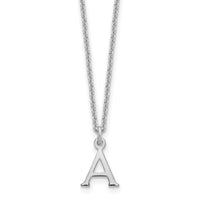 Load image into Gallery viewer, 14KW Cutout Letter A Initial Necklace
