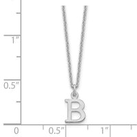 Load image into Gallery viewer, 14KW Cutout Letter B Initial Necklace
