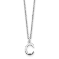 Load image into Gallery viewer, 14KW Cutout Letter C Initial Necklace
