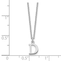 Load image into Gallery viewer, 14KW Cutout Letter D Initial Necklace
