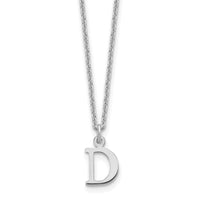 Load image into Gallery viewer, 14KW Cutout Letter D Initial Necklace
