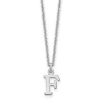 Load image into Gallery viewer, 14KW Cutout Letter F Initial Necklace
