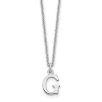 Load image into Gallery viewer, 14KW Cutout Letter G Initial Necklace
