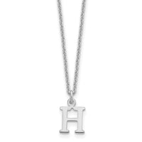 Load image into Gallery viewer, 14KW Cutout Letter H Initial Necklace
