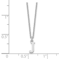 Load image into Gallery viewer, 14KW Cutout Letter J Initial Necklace

