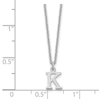 Load image into Gallery viewer, 14KW Cutout Letter K Initial Necklace
