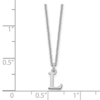 Load image into Gallery viewer, 14KW Cutout Letter L Initial Necklace
